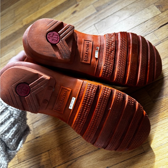 Hunter Orange Lace-Up Ankle Rain Boots - Picture 6 of 8